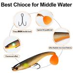 TRUSCEND Soft Fishing Lures for Bass Trout Walleye Pike Crappie Lures Paddle Tail Swimbaits Soft Fishing Baits Freshwater Saltwater Jigging Bass Gear Gifts for Men