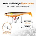 TRUSCEND Soft Fishing Lures for Bass Trout Walleye Pike Crappie Lures Paddle Tail Swimbaits Soft Fishing Baits Freshwater Saltwater Jigging Bass Gear Gifts for Men