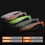 TRUSCEND Soft Fishing Lures for Bass Trout Walleye Pike Crappie Lures Paddle Tail Swimbaits Soft Fishing Baits Freshwater Saltwater Jigging Bass Gear Gifts for Men