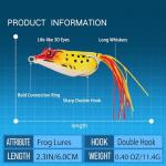 5PCS Frog Lures for TopWater Bass Fishing Lures,Freshwater and Saltwater Fishing Gear Kit for 2025 Xmas Surprise Gift