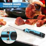 FLISSA Cordless Electric Fillet Knife for Fish with 8" and 10" Stainless Steel Blades, 12V Rechargeable Electric Knife with Non-Slip Handle, 2 Packs Long Lasting Lithium-ion Battery, Portable Carry Case