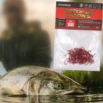 Octopus-Hook-Fishing-Beak-Circle-Hooks-Freshwater-Red-Black-100-50 Pack (1-Red, Size:8 100-Pack)