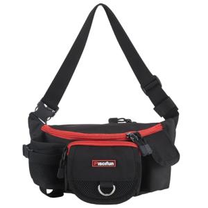 Piscifun Fishing Bag Portable Outdoor Fishing Tackle Bags Multiple Waist Bag Fanny Pack …, Black, One Size, Fishing Tackle Storage Bags