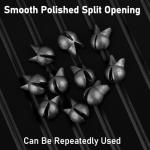 Alwonder 100-Pack Removable Split Shot Fishing Weights Kit 1/50, 1/30, 1/15, 1/12, 3/20oz, Lead Clip on Sinkers Weights Line Weight Reusable Fly Fishing Weight Freshwater Assortment Bulk