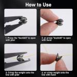 Alwonder 100-Pack Removable Split Shot Fishing Weights Kit 1/50, 1/30, 1/15, 1/12, 3/20oz, Lead Clip on Sinkers Weights Line Weight Reusable Fly Fishing Weight Freshwater Assortment Bulk