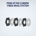 PENN Warfare Level Wind Conventional Nearshore/Offshore Fishing Reel, HT-100 Star Drag, Max of 15lb | 6.8kg, Made with Corrosion-Resistant Graphite Frame,Black, WAR20LWLH