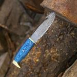 FIFFO BLADE Handmade Damascus Steel Skinning Knife With Gut Hook - Bushcraft Fixed Blade Hunting Knife with Sheath - Gift for Men - Best for Camping, Fishing and Outdoors