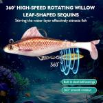 FONMANG 6-Piece Weedless SwimBait Fishing Lures with Rotating Spinner Blade, 2.8 Inches, Ideal for Bass, Trout, Walleye, and Pike