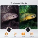 Eyoyo Underwater Fishing Camera 7": 1080P Portable Fish Finder w/DVR, Ice Fishing Camera w/ 8 IR Lights, 8H Battery, USB-C Charging, 15m/49ft Cable for Night & Lake Fishing