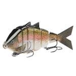 BASSDASH Bone Swimbait Multi Jointed Hard Fishing Lure for Bass Trout Bluegill Pike with Angled Cut Segments 3.7in/0.66oz