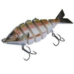 BASSDASH Bone Swimbait Multi Jointed Hard Fishing Lure for Bass Trout Bluegill Pike with Angled Cut Segments 3.7in/0.66oz