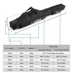 Lixada Fishing Rod Case - Portable Folding Pole and Reel Storage Bag, Gears Organizer