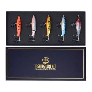 5PCS Glide Bait Set for Fisher Adult Men Teen Boys, Freshwater and Saltwater Fishing Lures Kit for 2025 Xmas Surprise Gift