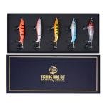 5PCS Glide Bait Set for Fisher Adult Men Teen Boys, Freshwater and Saltwater Fishing Lures Kit for 2025 Xmas Surprise Gift