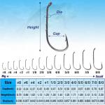 Baitholder Fishing Hooks 100 Pack - Double-Barbed Long Shank for Bluegill Bass Trout Walleye Black/Red, 8/0-#8 (2-Black, Size:4 100-Pack)