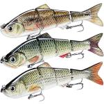 TRUSCEND Fishing Lures - Bass & Trout Swimbaits, Segmented Multi Jointed Swim Baits, Slow Sinking Swimming Lures for Freshwater & Saltwater Fishing Gear Kit