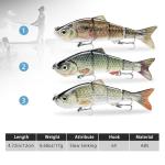 TRUSCEND Fishing Lures - Bass & Trout Swimbaits, Segmented Multi Jointed Swim Baits, Slow Sinking Swimming Lures for Freshwater & Saltwater Fishing Gear Kit