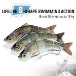 TRUSCEND Fishing Lures - Bass & Trout Swimbaits, Segmented Multi Jointed Swim Baits, Slow Sinking Swimming Lures for Freshwater & Saltwater Fishing Gear Kit