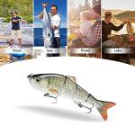 TRUSCEND Fishing Lures - Bass & Trout Swimbaits, Segmented Multi Jointed Swim Baits, Slow Sinking Swimming Lures for Freshwater & Saltwater Fishing Gear Kit