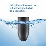 Fishfun Tungsten Bullet Fishing Weights, Insert Free Worm Sinkers, 12 Pack, 1/4oz, No Chip Black