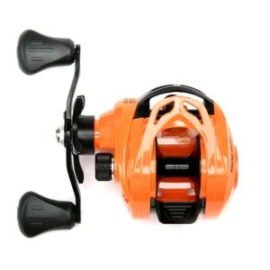 Baitcasting Reels, 7.2:1 Gear Ratio Fishing Reel with Magnetic Braking System Casting Reel for Freshwater,Saltwater Orange Left