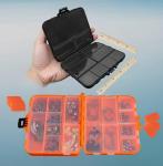 Tackle Box, Waterproof Mini Fishing Tackle Box, Portable Pocket, Size Storage, Double-Sided Organizer for Speed Clips, Steel Hooks, Weights, Sinkers, Swivels, Small fishing