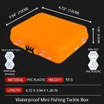 Tackle Box, Waterproof Mini Fishing Tackle Box, Portable Pocket, Size Storage, Double-Sided Organizer for Speed Clips, Steel Hooks, Weights, Sinkers, Swivels, Small fishing