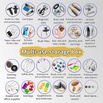 Tackle Box, Waterproof Mini Fishing Tackle Box, Portable Pocket, Size Storage, Double-Sided Organizer for Speed Clips, Steel Hooks, Weights, Sinkers, Swivels, Small fishing