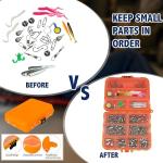 Tackle Box, Waterproof Mini Fishing Tackle Box, Portable Pocket, Size Storage, Double-Sided Organizer for Speed Clips, Steel Hooks, Weights, Sinkers, Swivels, Small fishing