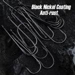 Dr.Fish 100 Pack Aberdeen Fishing Hooks Freshwater, Straight Shank Light Wire Worm Hooks for Bass/Crappie/Bream/Bluegill/Panfish #10