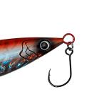 Inline Single Hook for Fishing Lure: 50pcs/Box Large Eye Fishing Hooks for Fishing Spoon Topwater Popper Treble Hook Replacement Size 8