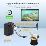 Eyoyo Underwater Fishing Camera Portable Video Fish Finder 1000TVL Waterproof Camera w/ 12pcs Infrared Lights 7 inch Monitor Underwater DVR Video Fish Cam for Boat, Lake, Ice Fishing (30m+DVR)