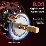 KastKing Royale Legend Glory Baitcasting Reel, 8.0:1 Gear Ratio, Left Handed