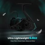 KastKing Verus Spinning Fishing Reel, Size 2000, Black, 6.2:1