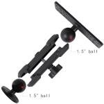 Aluminum Alloy Fish Finder Mount with C Size 1.5" / 38mm Ball, 5.9" Arm Marine Electronic Mount Compatible with Garmin,Humminbird, Lowrance and More