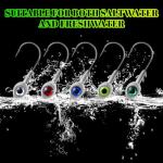 50/40/30/25/20pcs Fishing Jig Heads with 3D Eyes, Multi-Color Lead Head Hooks for Bass Trout, Saltwater Freshwater Lures, 3/16-1/2 oz Weights (5g(3/16oz)-40pcs)