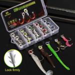 50/40/30/25/20pcs Fishing Jig Heads with 3D Eyes, Multi-Color Lead Head Hooks for Bass Trout, Saltwater Freshwater Lures, 3/16-1/2 oz Weights (5g(3/16oz)-40pcs)