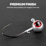 40-Pack Crappie Jig Heads for Fishing - 5 Colors Kit for Panfish, Walleye, Bass 1/32, 1/16, 1/8oz