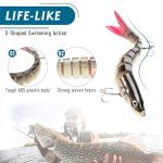 Takieaquax Fishing Lures for Freshwater or Saltwater, Lifelike Fishing Lures for Bass Trout Crappie Walleye Pike Bluegill Salmon, Swimbait for Bass Fishing, Amazing Fishing Gear Gifts for Family