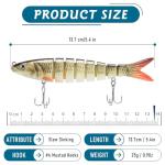 Takieaquax Fishing Lures for Freshwater or Saltwater, Lifelike Fishing Lures for Bass Trout Crappie Walleye Pike Bluegill Salmon, Swimbait for Bass Fishing, Amazing Fishing Gear Gifts for Family