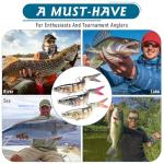 Takieaquax Fishing Lures for Freshwater or Saltwater, Lifelike Fishing Lures for Bass Trout Crappie Walleye Pike Bluegill Salmon, Swimbait for Bass Fishing, Amazing Fishing Gear Gifts for Family