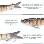 Takieaquax Fishing Lures for Freshwater or Saltwater, Lifelike Fishing Lures for Bass Trout Crappie Walleye Pike Bluegill Salmon, Swimbait for Bass Fishing, Amazing Fishing Gear Gifts for Family