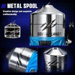 Sougayilang Spincast Fishing Reel - Pre-Spooled with Line, Easy Push Button Casting for Beginners, 3.9:1 Gear Ratio & Reversible Handle for Left/Right Hand Retrieve