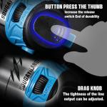 Sougayilang Spincast Fishing Reel - Pre-Spooled with Line, Easy Push Button Casting for Beginners, 3.9:1 Gear Ratio & Reversible Handle for Left/Right Hand Retrieve