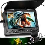 Underwater Fishing Camera, Fishing Camera with Infrared Night Vision Light, 4.3" IPS Portable Fish Finder with 65ft Cable, Upgraded HD 8 Infrared Lights Lens for Ice Lake Boat Kayak Fishing, Gift