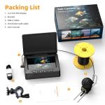 Underwater Fishing Camera, Fishing Camera with Infrared Night Vision Light, 4.3" IPS Portable Fish Finder with 65ft Cable, Upgraded HD 8 Infrared Lights Lens for Ice Lake Boat Kayak Fishing, Gift