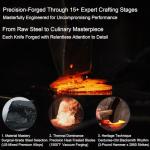 QEGNOBOK 6 Inch Boning Knife - Curved Semi-Stiff Blade for Meat Cutting, Filleting & Deboning, Ultra Sharp Butcher Knife with Non-Slip Ergonomic Handle for Chefs, Home Kitchen & Culinary Use