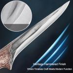 QEGNOBOK 6 Inch Boning Knife - Curved Semi-Stiff Blade for Meat Cutting, Filleting & Deboning, Ultra Sharp Butcher Knife with Non-Slip Ergonomic Handle for Chefs, Home Kitchen & Culinary Use