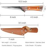 QEGNOBOK 6 Inch Boning Knife - Curved Semi-Stiff Blade for Meat Cutting, Filleting & Deboning, Ultra Sharp Butcher Knife with Non-Slip Ergonomic Handle for Chefs, Home Kitchen & Culinary Use