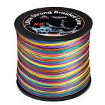 RUNCL Braided Fishing Line, 8 Strand Abrasion Resistant Fishing Line Braid, Super Durable, Smooth Casting, Zero Stretch, Smaller Diameter, Hi Vis, 328-1093 Yards, 12-100LB(40LB,546yds)